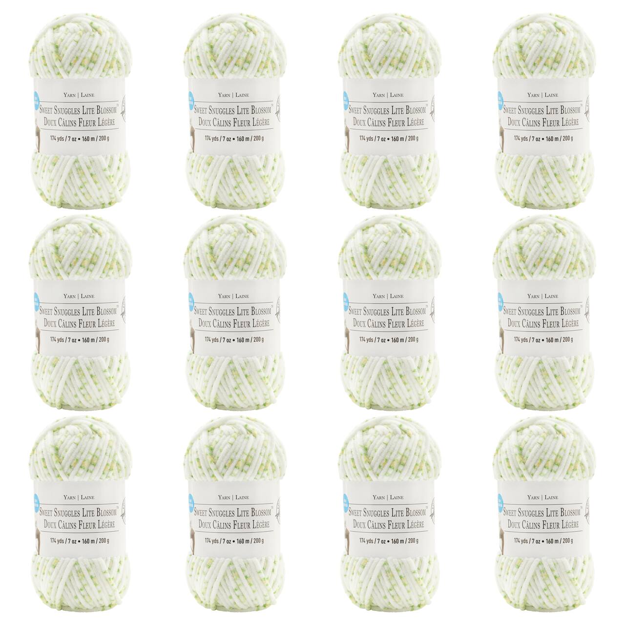 12 Pack: Sweet Snuggles Lite Blossom™ Yarn by Loops & Threads